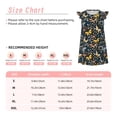 thumbnail image 3 of Vsdgher Fleurs Papillon pour Filles Chemises de Nuit Manches Courtes à Volants Robe de Nuit Pyjama pour Fête Pyjama-Moyen, 3 of 6