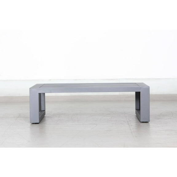 Paris Aluminum Frame Coffee Table in Gray