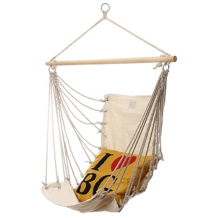 Hanging Hammock Rope Chair Porch Air Swing Seat Portable For Beach Garden Forest Camping Patio Outdoor Indoor Cottage Size 32 X17
