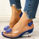 thumbnail image 2 of Bmisegm Silver Girl High Heel Black High Heel High Heel for Woman Casual Leisure Shoes Womens Sandals Summer Blue 9.5, 2 of 6