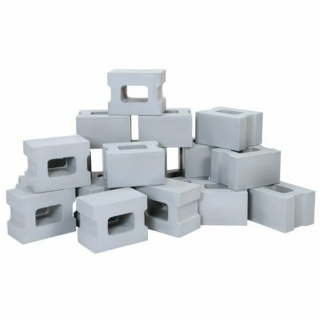 Foam Cinder Block Builders - Set of 20 (Best Adhesive For Painted Cinder Block)