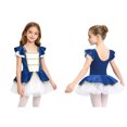 thumbnail image 2 of Aislor Girls Ruffles Sleeve Tutu Xmas Dance Dress Miss Santa Cosplay Gown Royal Blue 16, 2 of 7