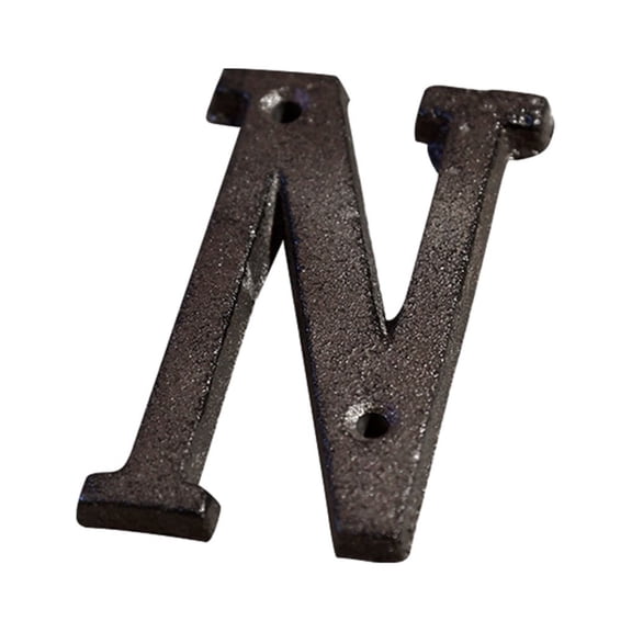 Toystoory Placa de número de casa de Metal, decoración de puerta duradera y resistente al óxido, color negro, no fácil B17--N Type1 NO1