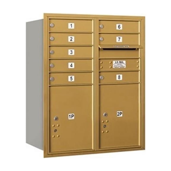 Salsbury 3710D-08GRP 4C Horizontal Mailbox Includes Master Commercial Locks - 10 Door H