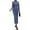 Grey Blue, variant on PRETTYGARDEN Women Semi Formal Midi Dresses Long Sleeve Bodycon Tie Waist Slit Wedding Guest Cocktail Fall Fashion Dress