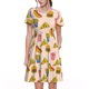 thumbnail image 1 of Disketp Hamburger Pizza para Vestido de Manga Corta para Mujeres, Vestidos de Verano para Mujeres, Casual y Holgado para la Playa, 1 of 6