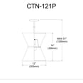 thumbnail image 2 of CTN-121P-AGB-692 Dainolite Caterine - 1 Light 2-Tier Pendant In Transitional Style-14 Inches Tall and 12 Inches Wide-Aged Brass Finish-White/Gold, 2 of 3