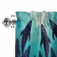 thumbnail image 3 of Window Valance for Kitchen,Underwater Ocean Whale Polka Dot Rod Pocket Curtain Valances Short Curtains Drapes Panel,Watercolor Marine Life Window Treatment Topper for Living Room Bathroom Bedroom, 3 of 9