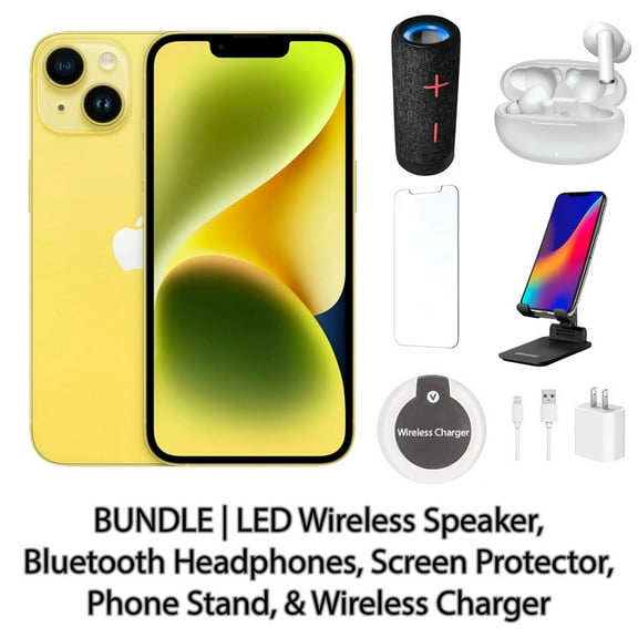 Restored Apple iPhone 14 256GB 6GB RAM, 3.23 GHz Processor, Unlocked Cell Phones, Yellow