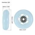 thumbnail image 2 of Uxcell 2.8" OD Inline Skate Wheels with Bearings 82A Skate Replacement Blue 4 Pack, 2 of 6