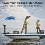 Power Queen 12V 50Ah LiFePO4 Lithium Battery Deep Cycle 640Wh BMS for Trolling Motor ,Solar, Marine,Boat