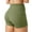Green, variant on Lenpel Gym Shorts for Women Crossover High Waisted Butt Lifting Stretchy Workout Yoga Shorts Booty Volleyball Shorts with Pockets