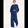 thumbnail image 4 of Chaqueta Corta para Mujer, de Moda, con Lazo Frontal, Cuello de Solapa, Larga, Abrigo Vaquero, Blusa Ligera de Otoño Azul Oscuro L, 4 of 6