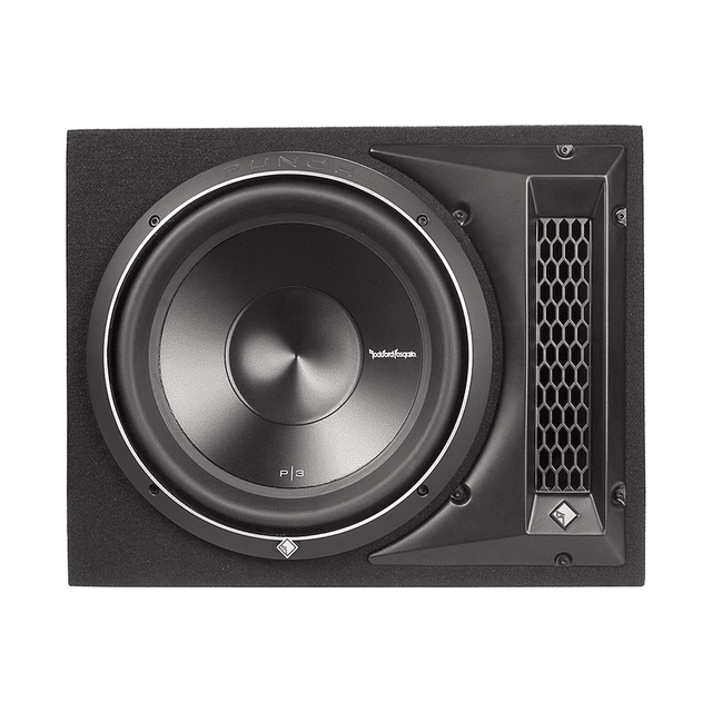 Cajón con Subwoofer Amplificado Rockford Fosgate P3-1X12 1200 Watts 12 Pulgadas 1 Ohm 600 Watts RMS