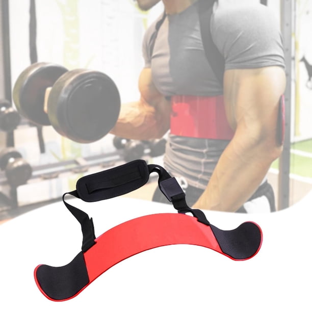 Arm Blaster para bíceps y tríceps, equipo de entrenamiento de brazos resistente para uso en gimnasios en casa. rojo