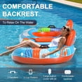 thumbnail image 2 of Flotador inflable en forma de tubo de río ADUSRIZ para 2 personas con portavasos, 2 of 8