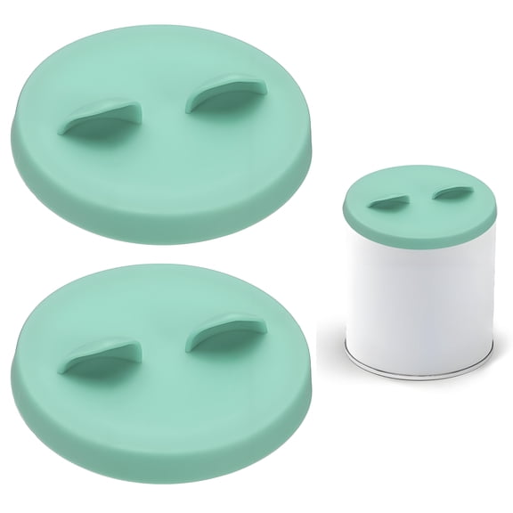 BPPEG 2Pcs Airtight Pet Food Can Lids,Flexible Silicone Can Covers for Dog Cat Wet Food,3-in-1 Cat Ear Cat Food Can Lid,Universal Pet Can Cover Fit Standard Size Pet Food Cans