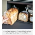 thumbnail image 5 of Yamazaki Home Bread Box - Two Styles, Black, Steel, Horizontal, Supports 22.2 pounds, Handle, No Assembly, 5 of 8