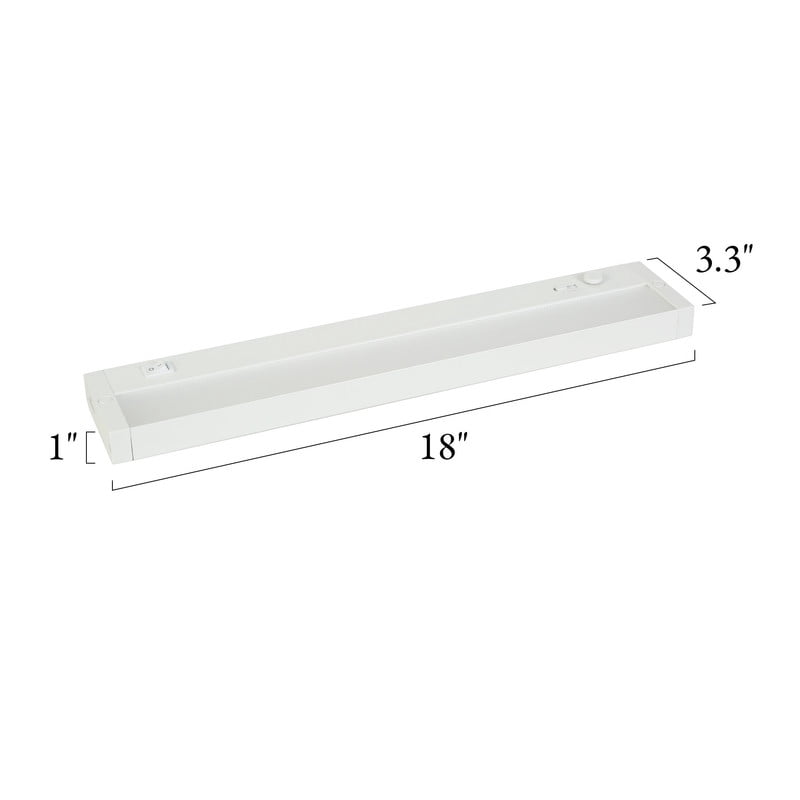 LNC 18 Inch LED Under Cabinet Light,9W,5CCT,900LM,PWM Dimmable,ETL Listed,for Kitchen,Pantry,Closet