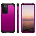thumbnail image 2 of Samsung Galaxy S21 Ultra Case, Dteck Heavy Hybrid Rugged Shockproof Case, Support Wireless Charging, 3 in 1 Full Protective Cover for Samsung Galaxy S21 Ultra 5G, Purple, 2 of 7