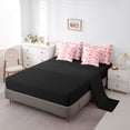 thumbnail image 5 of Erosebridal Girly Pink Ribbon Twin Bedding Sets 7-Piece, Cartoon Strawberry Bedding Comforter Set, 5 of 7