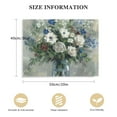 thumbnail image 2 of JRXY Flower Painting Canvas Wall Art: Abstract Floral in Vase Picture Gold Foils Vintage White Rose Print Blossom Bouquet Artwork Decor for Bedroom Living Room Office 20x16in, 2 of 5