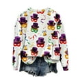 thumbnail image 6 of Mifsaly Mardi Gras Sweatshirt for Women Loose Long Sleeve Crewneck Carnival Shirts Cute Print Baggy Pullover Tops Festival Party Colorful T-Shirts Spring Daily Loungewear XL, 6 of 6