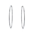 thumbnail image 2 of Bling Jewelry Womens Thin Minimalist Hoop Huggie Earrings Sterling Silver, 2 of 5