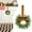 Gold, variant on 1 Pcs 9.8" Small Christmas Cabinets Wreaths Mini Wreaths for Kitchen Window Chair Backs with Ribbon Bell Artificial Greenery for Farmhouse Holiday Decoration (Rough Linen,Retro,Linen)