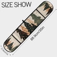 thumbnail image 3 of Yayeee Double Oven Mitt Kitchen Heat Resistant Baking 35" x7" Quilted Glove, Beige Christmas Trees, 3 of 6