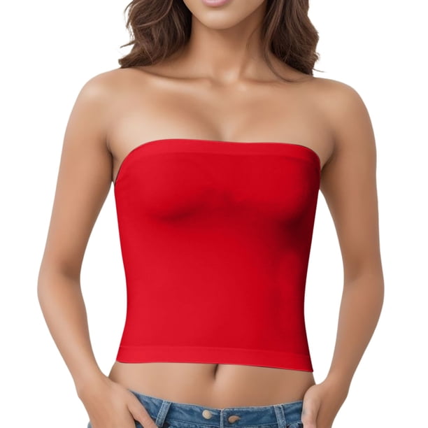 Sujetador largo sin costuras para mujer: cómodo, antimanchas, nailon y spandex, talla única para S-M