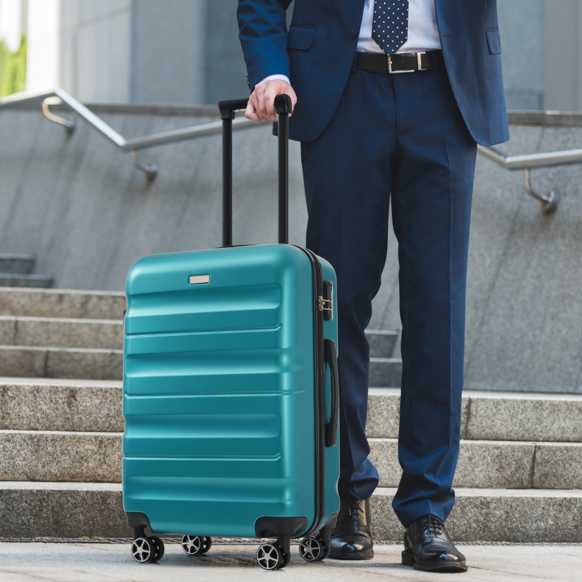 Hardshell ABS Luggage Set - Carry-On Suitcases with Dual Spinner Wheels,Check-In Sizes for Travel & Business