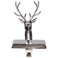thumbnail image 2 of Northlight 8" Shiny Silver Deer Head Christmas Stocking Holder, 2 of 7