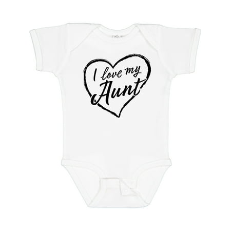 

Inktastic I Love My Aunt in Black Chalk Heart Boys or Girls Baby Bodysuit
