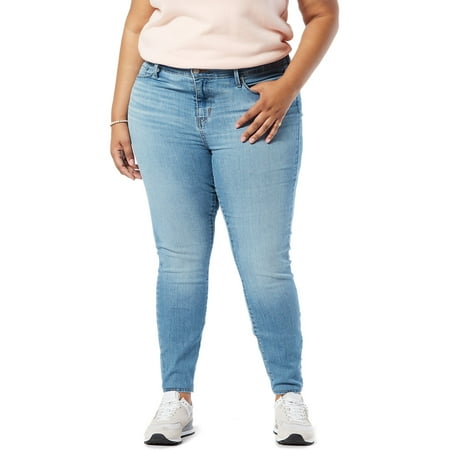 Levi Strauss Signature Women's and Women's Plus Mid Rise Skinny Jeans, Sizes 2-28