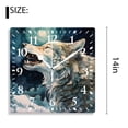 thumbnail image 2 of 14 Inch Wall Clock Battery Operated Silent Clock Decorative for Office, Kitchen, Outdoor, Living Room，Wolf Tree Moon Starry Creative, 2 of 4