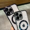 thumbnail image 3 of Magnetic Series Designed for iPhone Case[Compatible with MagSafe][Military Drop&Camera Lens Protection] Luxury Clear Ultra Thin Borderless Frameless Shockproof Cover (Clear,iPhone 14 Plus), 3 of 7