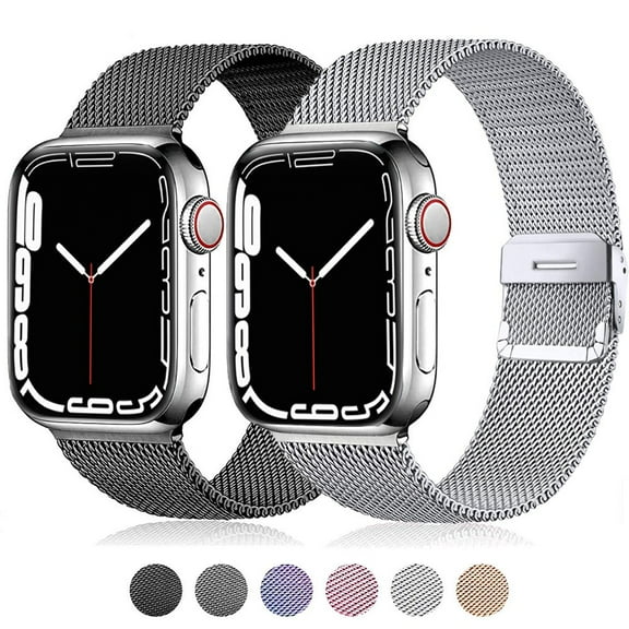 Metal Stainless Steel Band for Apple Watch Bands 40mm 44mm 41mm 45mm,Loop Adjustable Strap Magnetic Wristband for iWatch Series 4 3 5 SE 6 7 8 for Women Men