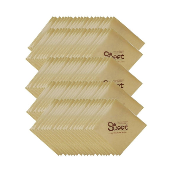 Tnarru 100 Pieces Burger Sandwich Bag Restaurant Bag 15x15cm Small Paper Bags Greaseproof Wrapping Paper Bag for Fries Food Wrapping A