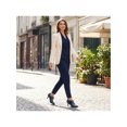 thumbnail image 5 of BLISSFUL STEP Women's Ankle Boots Flower Stiletto Heel Pointy Toe Zipper Faux Leather Dress Booties Navy Blue 5.5, 5 of 8