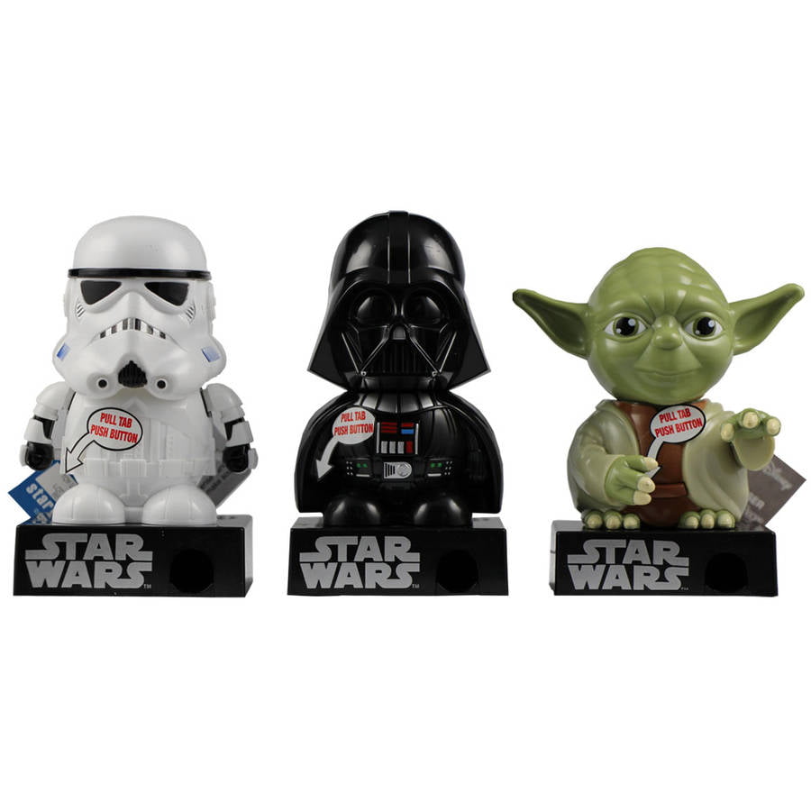 Star Wars Candy Pieces Dispenser with Sound, 0.3 oz, Pack of 6 