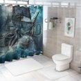 thumbnail image 7 of Orinice  Navy Blue Octopus Beach Shower Curtain Nautical Kraken Pirate Ship Boys Kids Bathroom Curtain Set Sea Wave Sailboat Moon Ocean Night Bath Curtain Fabric Bathroom Decor with  60x72, 7 of 7