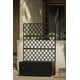thumbnail image 1 of 71x35x16 pulgadas steel raised garden cama featuring a trellis privacy screen-planter box equipped con lockable casters y drainage holes vines y vegetables suitable patio deck o yard (negra), 1 of 7