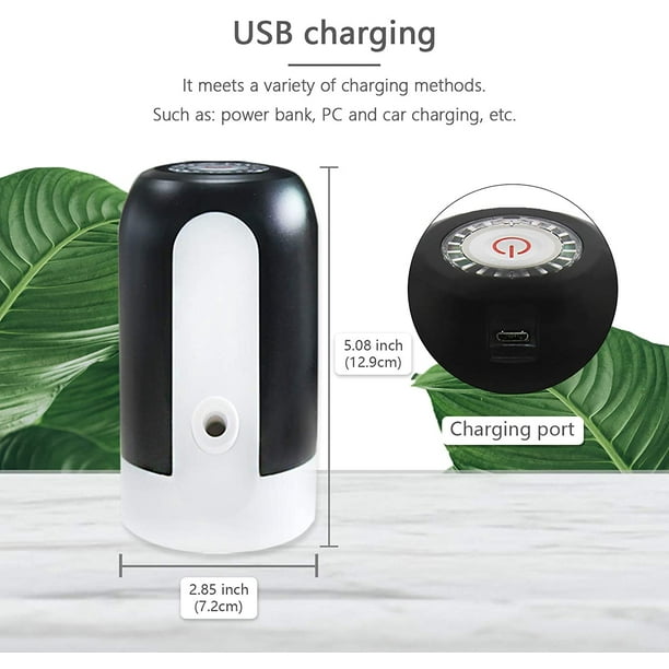 Distributeur d'eau en Bouteille, USB chargeant la Pompe à Eau Potable  électrique Portable Commutateur de Bouteille d'eau Universelle de 5 gallons  (Noir) : : Cuisine et Maison