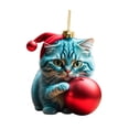 thumbnail image 4 of Colgantes colgantes,Adorno colgante navideño para interior y exterior,porche,Adornos colgantes de gato,decoración para árbol de Navidad,Decoración colgante para árbol de Navidad,fiesta, 4 of 10
