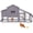 Gray(67.3"L x 26"W x 39.4"H), variant on MEDEHOO Chicken Coop, Mobile Chicken House with with Wheel, Outdoor Hen House Poultry Cage with Nesting Box, Leakproof Pull Out Tray and UV-Resistant Roof (Brown)