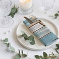 thumbnail image 3 of Cloth Napkins Set of 6 - 20x20 Inches, Blue Beige Brown Vintage Washable Reusable Table Napkins, Retro Farmhouse Elegant Pastoral Soft & Absortbent Dining Napkin for Party Wedding Hotel Restaurant, 3 of 8