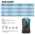 thumbnail image 5 of Lsque Elegant Butterfly And Flowers Print Men's Cotton Blend Sleeveless Muscle Shirts (S-3XL)- Moisture Wicking, Odor Protection, UPF 30+,Small, 5 of 8