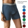 thumbnail image 2 of Hanes Best Men's Tagless Comfort Flex Waist Boxer Briefs, 5 Pack (Blues, M (32-34)), 2 of 3