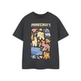 thumbnail image 1 of Minecraft Girls Grey Short Sleeved T-Shirt, 1 of 6